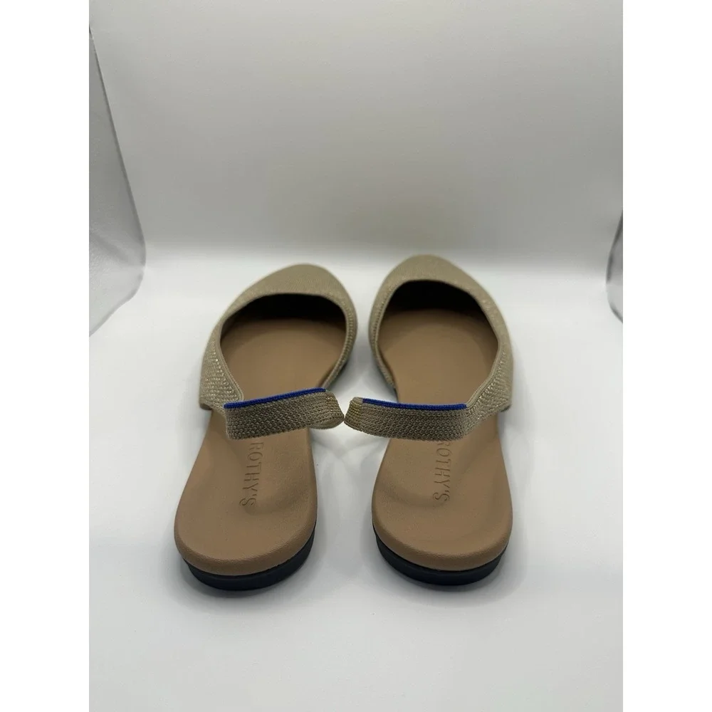Rothy's The Almond Slingback Metallic Prosecco Women's Flats Shoes 11 - Picture 3 of 8
